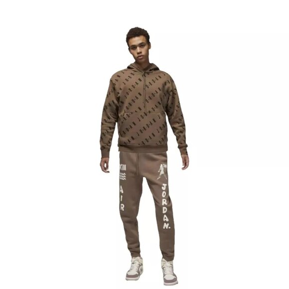Nike Air Jordan Men's Matching Tracksuit Set Jump-man Sweatsuit Mocha Brown NWT - Picture 1 of 13